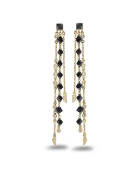 20k Yellow Gold Black Diamond Affinity Diamond Earrings