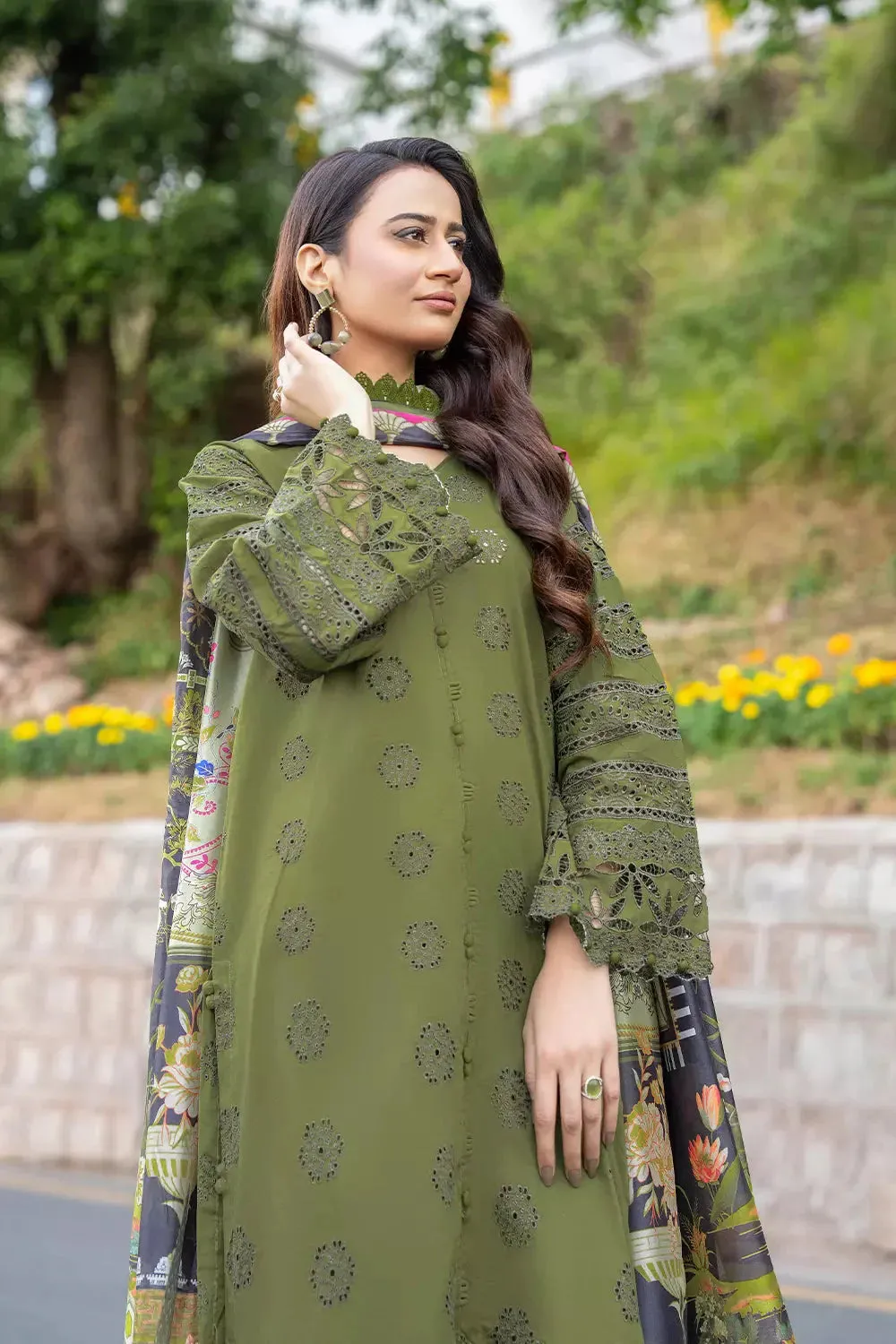 3PC Embroidered Unstitched Lawn Suit KSE-2694