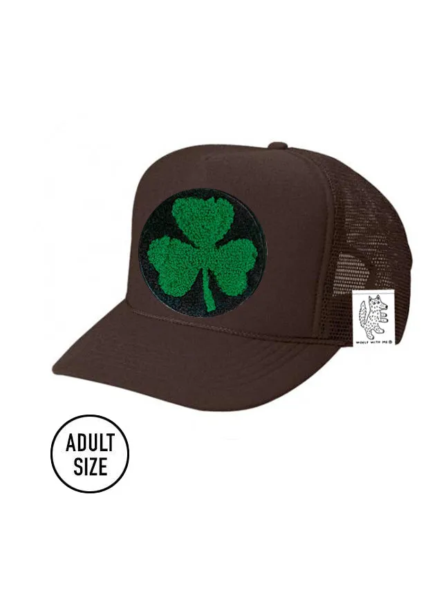 ADULT Trucker Hat with Interchangeable Velcro Patch (Brown)