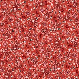 America the Beautiful Mini Paisley in Red by Jane Alison