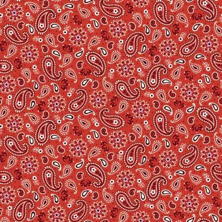 America the Beautiful Mini Paisley in Red by Jane Alison