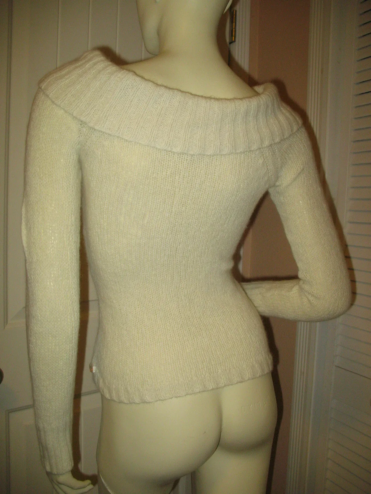 AMERICAN EAGLE OUTFITTERS Womens LIGHT YELLOW Long Sleeve Knit Sweater TOP Small