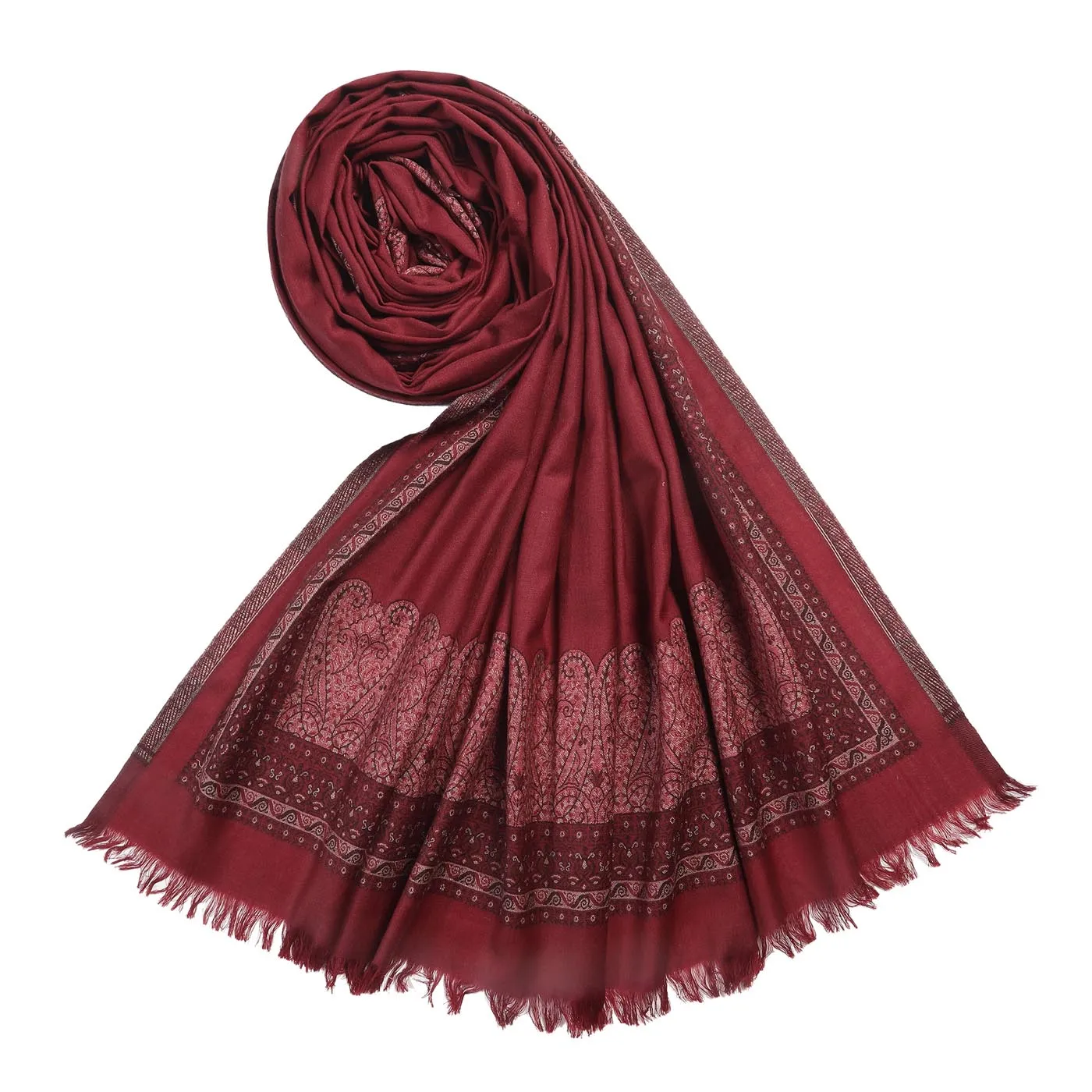 Amir Dark Marron Wool Jacquard Lohi