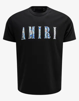 Amiri Black Core Paisley Logo T-Shirt