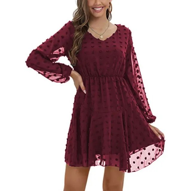 Amy Fashion - Elegant Casual Chiffon Party Vintage Midi Dresses
