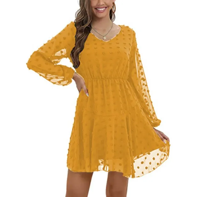 Amy Fashion - Elegant Casual Chiffon Party Vintage Midi Dresses