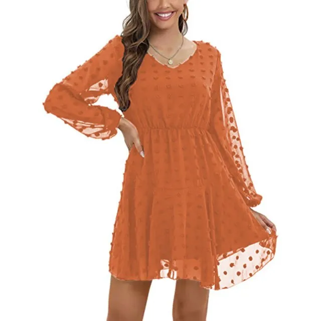 Amy Fashion - Elegant Casual Chiffon Party Vintage Midi Dresses