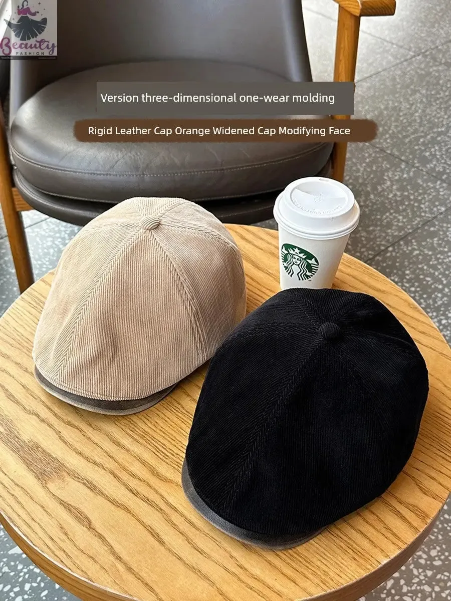 Autumn Winter Retro Corduroy Japanese Style Men and Women Advance Hats