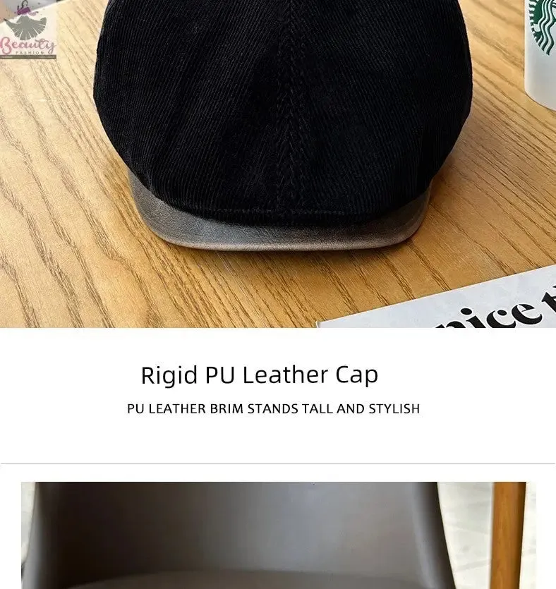 Autumn Winter Retro Corduroy Japanese Style Men and Women Advance Hats
