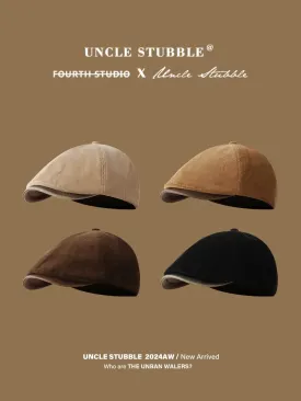 Autumn Winter Retro Corduroy Japanese Style Men and Women Advance Hats