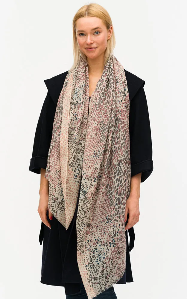 BASC6054 Animal Pattern Print Oblong Scarf