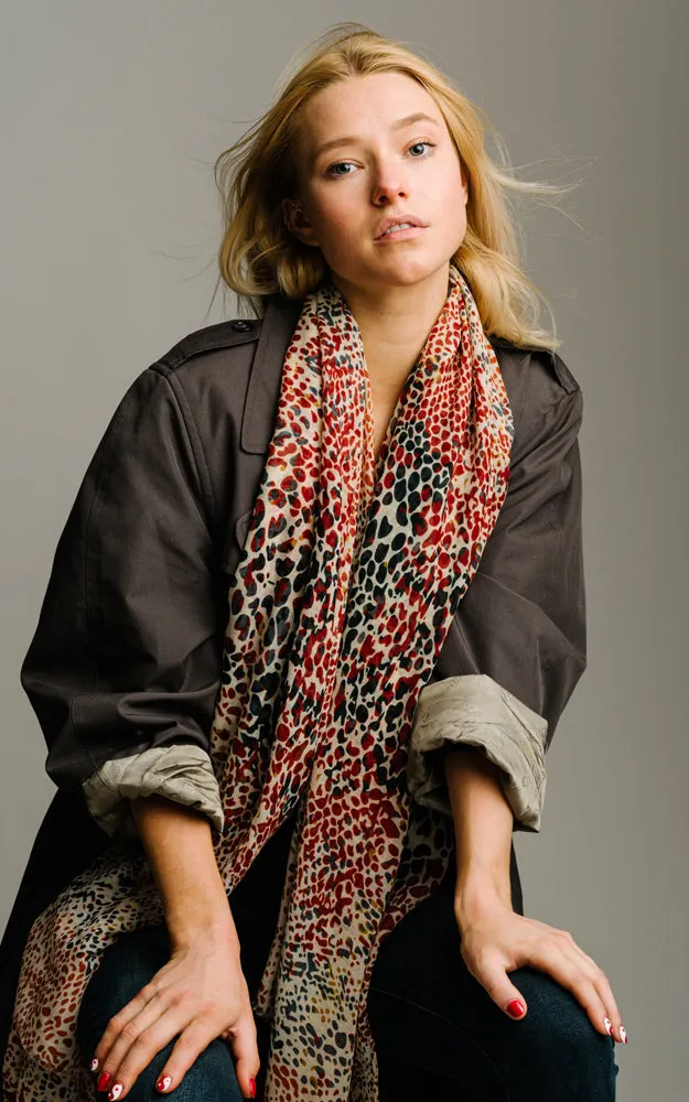 BASC6054 Animal Pattern Print Oblong Scarf