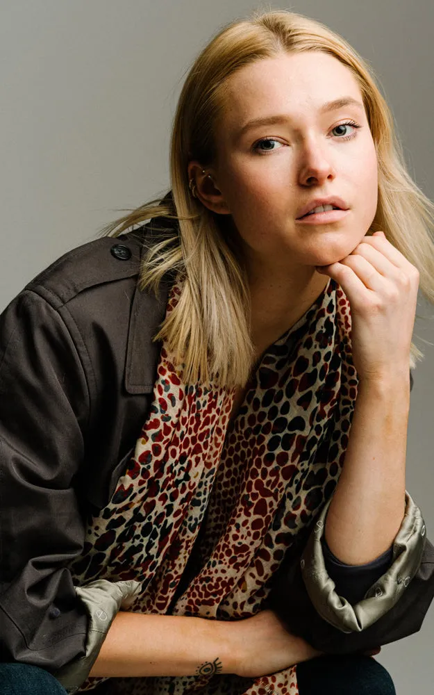 BASC6054 Animal Pattern Print Oblong Scarf