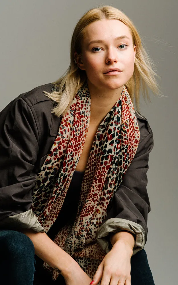 BASC6054 Animal Pattern Print Oblong Scarf