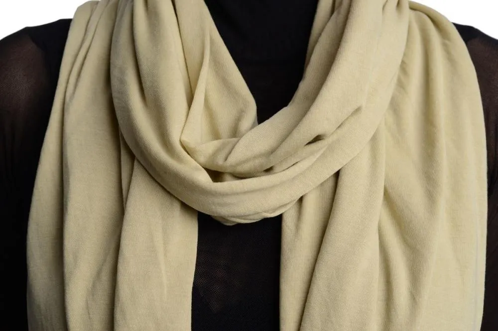 Beige Sand Soft Cotton Snood Scarf