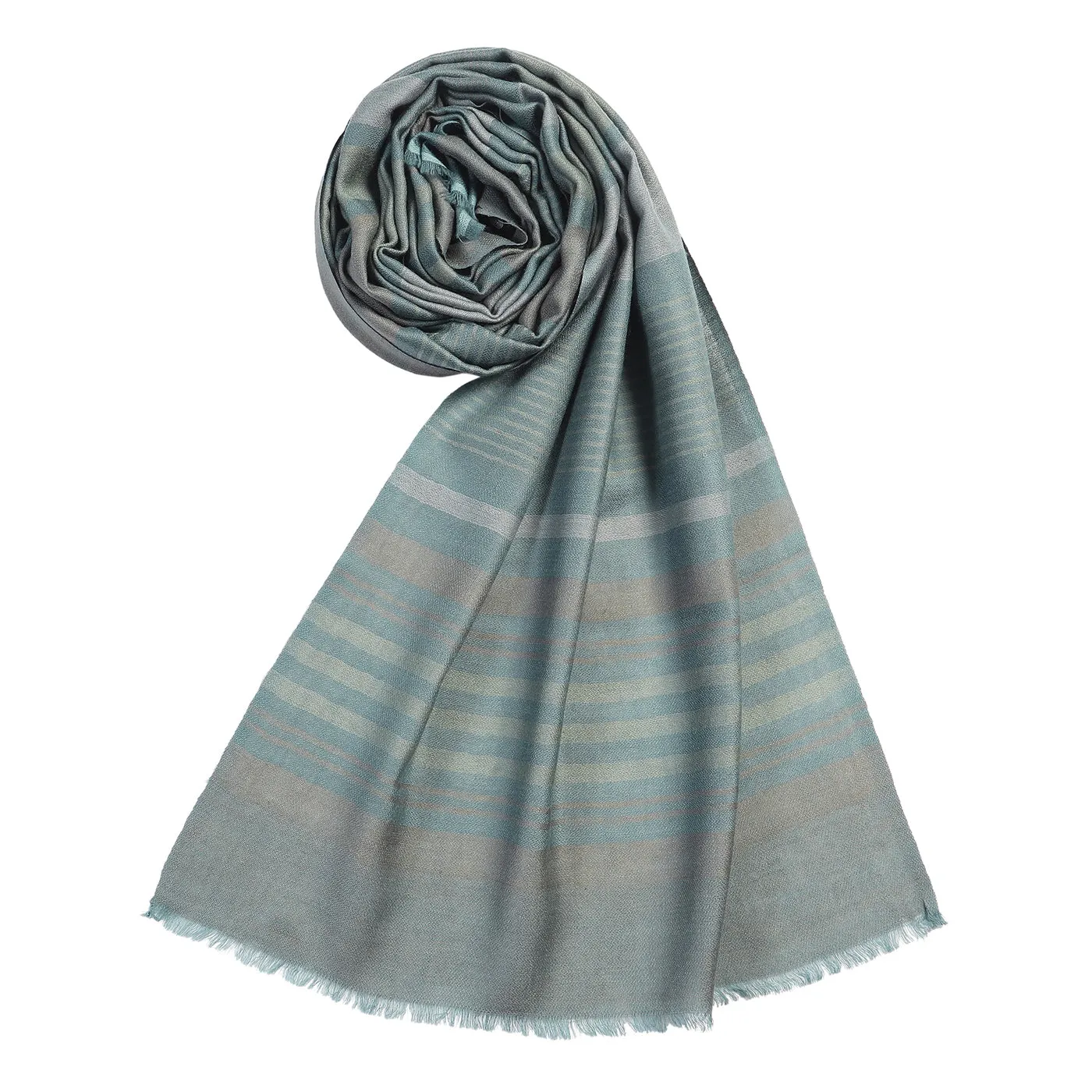 Bella Sky Blue Woolen Dobby Muffler