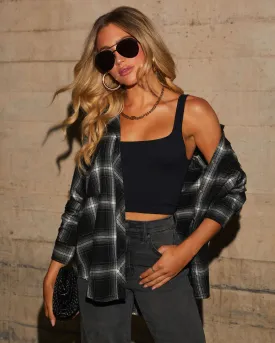 Bennett Plaid Utility Button Down Top