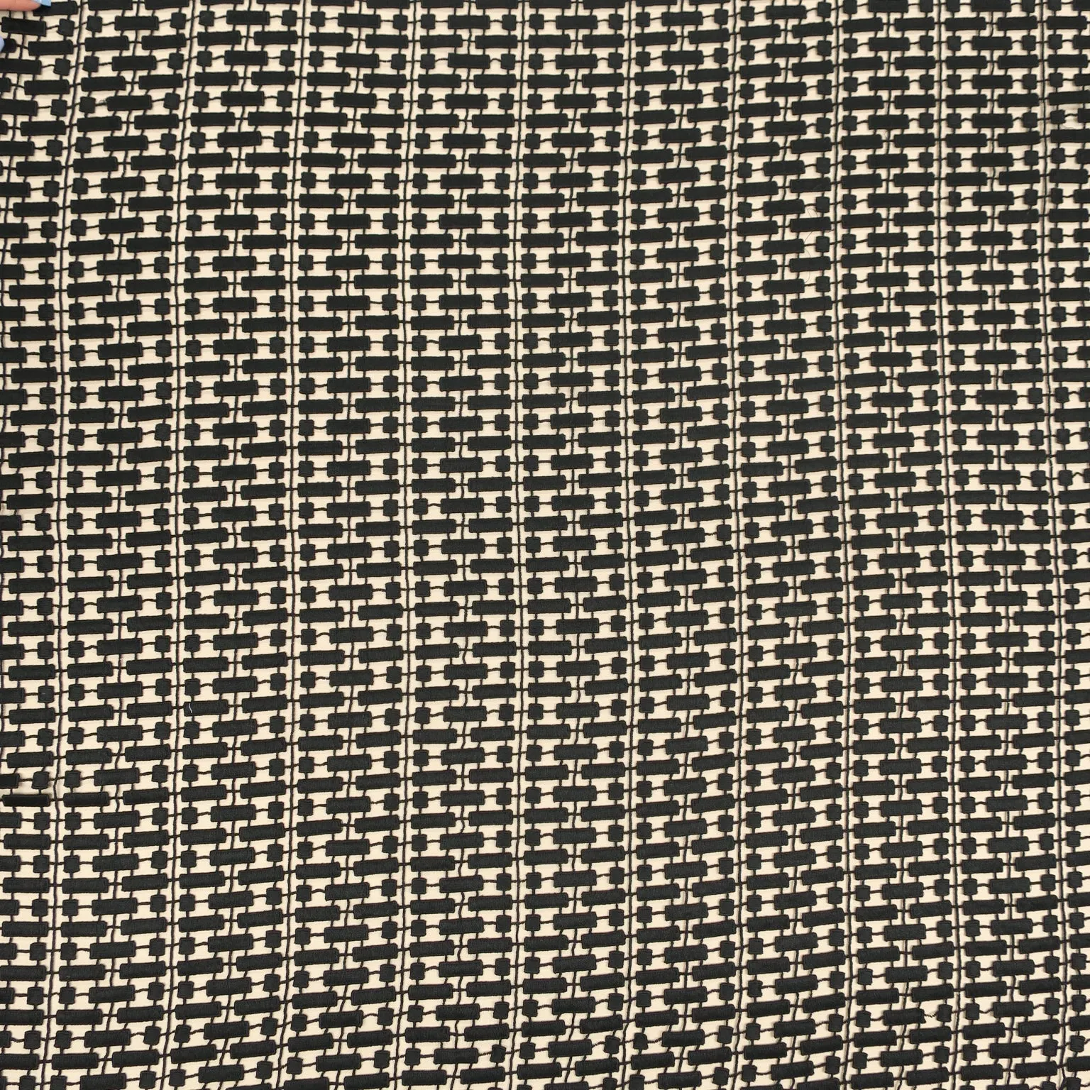 Black Modern Embroidered Guipure Cotton Lace