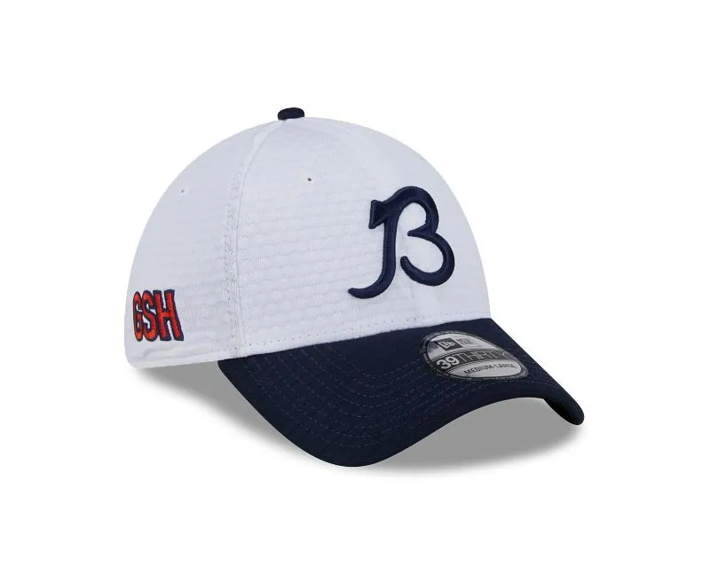 Chicago Bears Alt Logo 2024 Training White 39THIRTY Stretch Fit