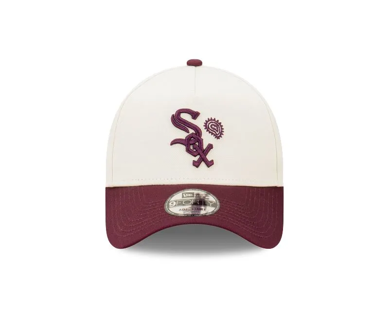 Chicago White Sox Two-Tone Chrome White and Wine Paisley 9FORTY A-Frame Snapback