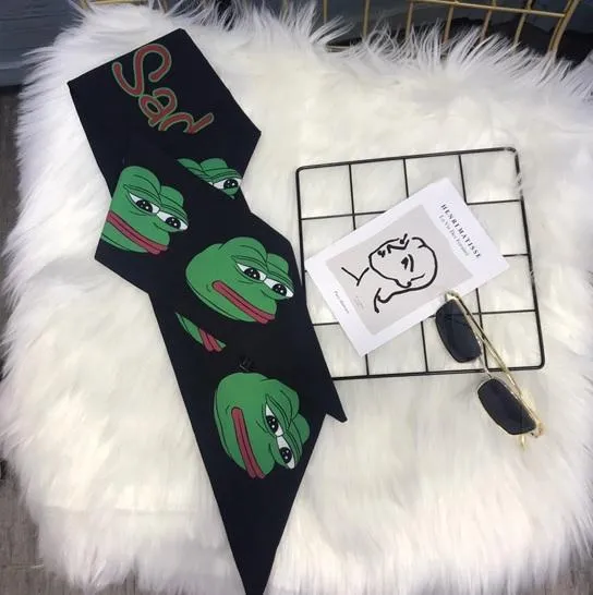 Chiffon Cute Meme Light Small Head Band Scarf