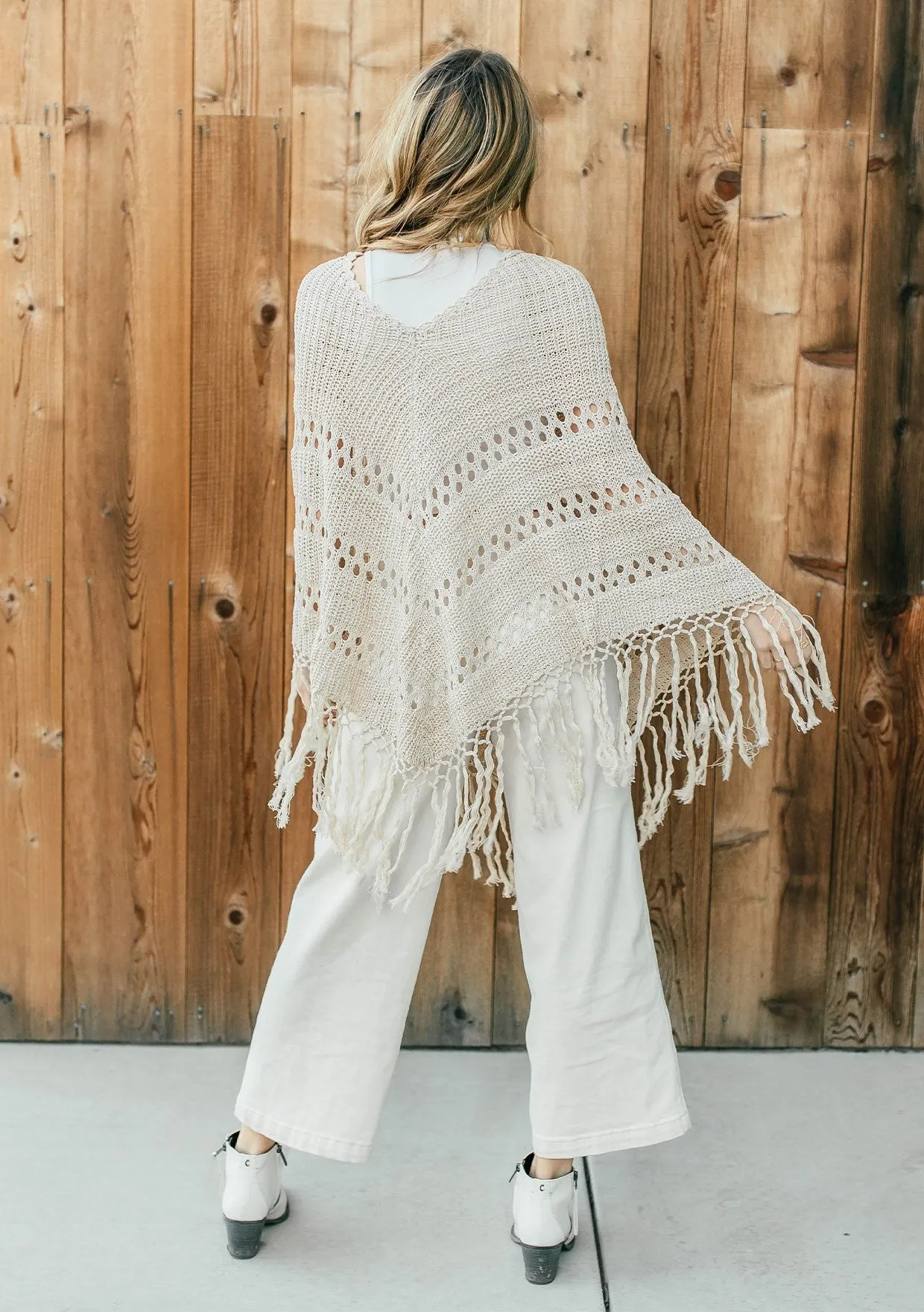 Classic Crochet Knit Poncho