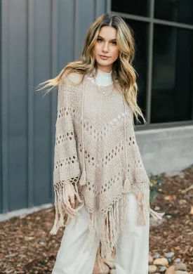 Classic Crochet Knit Poncho