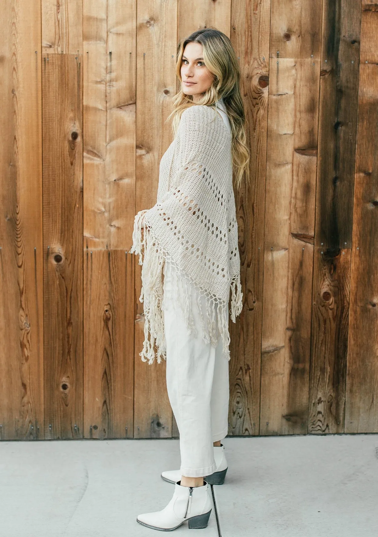 Classic Crochet Knit Poncho