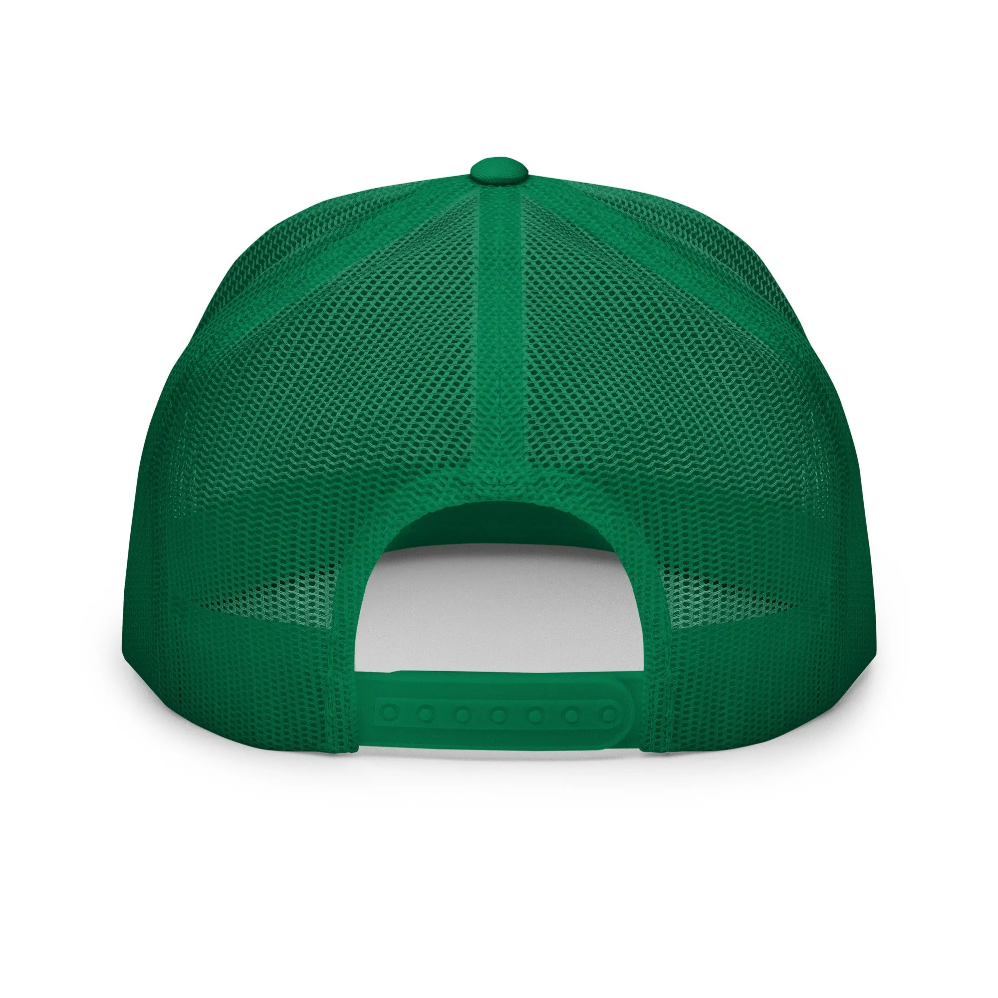 Corktown Foam Trucker Hat - Green and White - Embroidered with Green