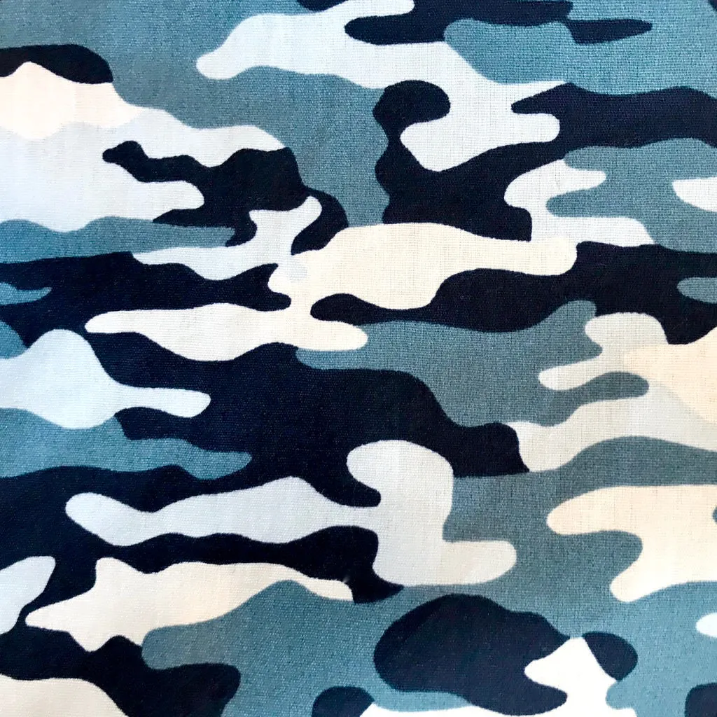 Cotton Chemo Bandana Navy Blue Camo