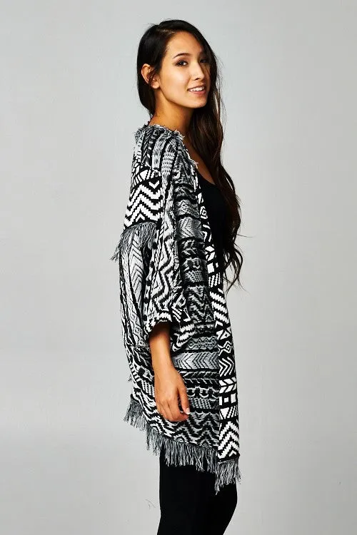 Cozy Southwestern Knit Boho Cardigan