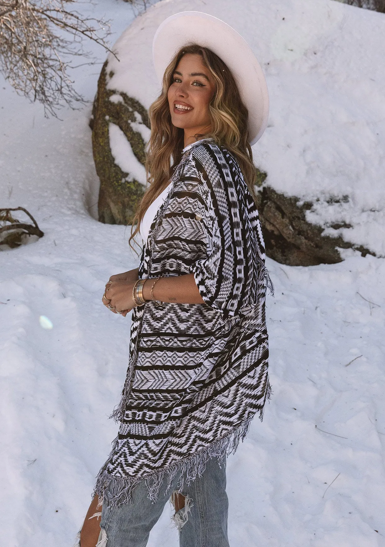 Cozy Southwestern Knit Boho Cardigan