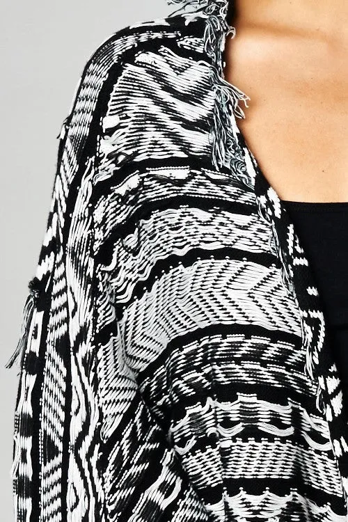 Cozy Southwestern Knit Boho Cardigan