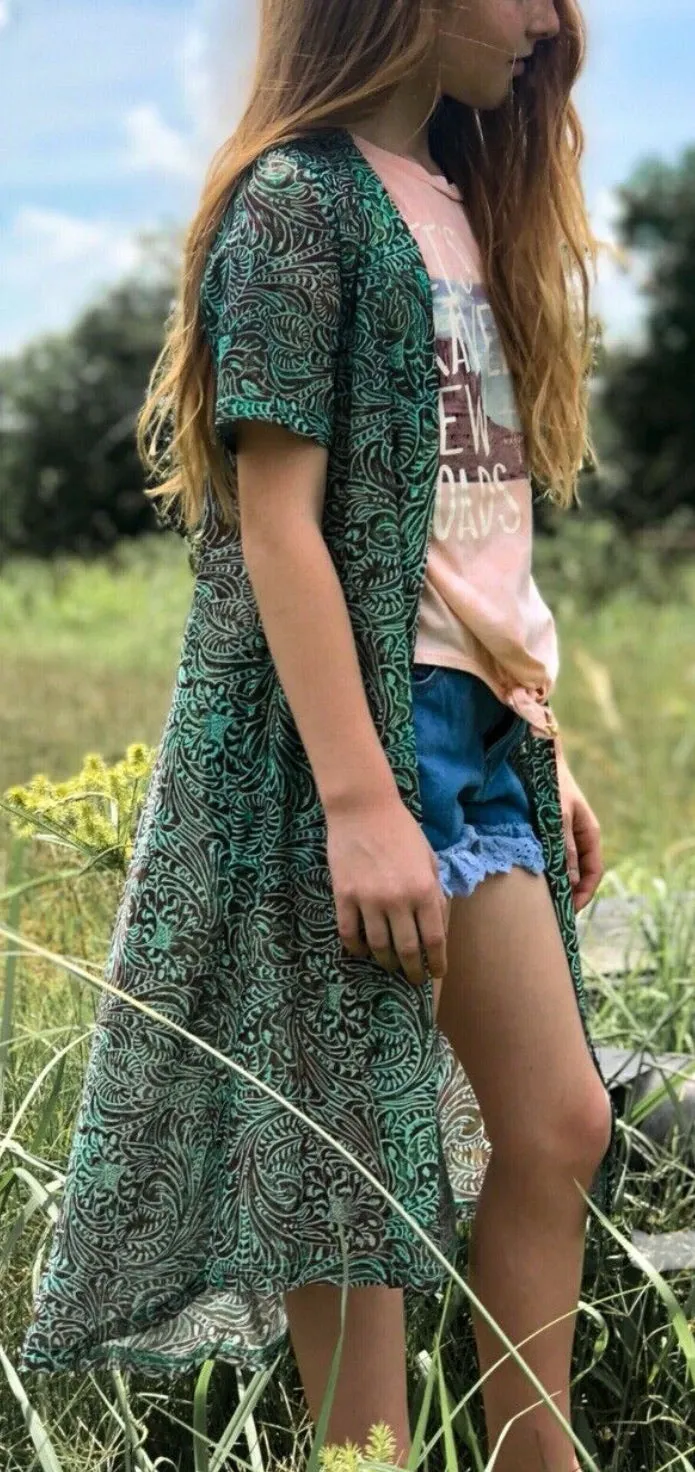 Crazy Train Caboose Kids Paisley Praise Duster