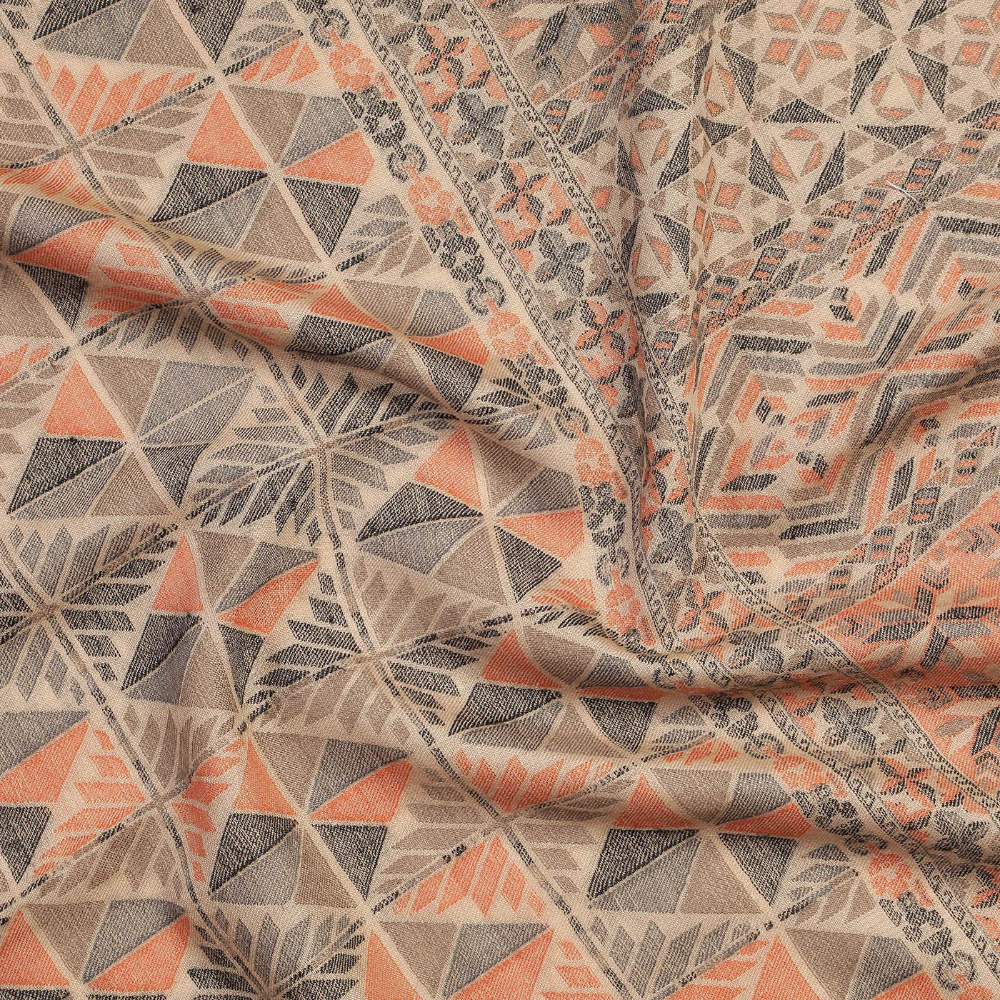 Daksh Dark Beige Wool Jacquard Lohi
