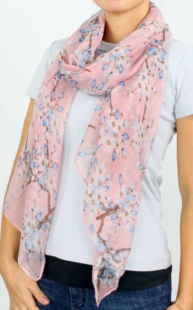 EAS9966 Flower Print Oblong Scarf