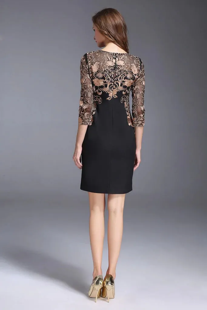 Embroidered Lace Dress