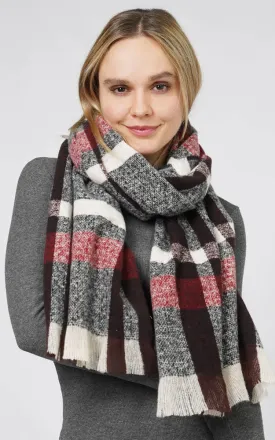 ESC10853 PLAID OBLONG SCARF