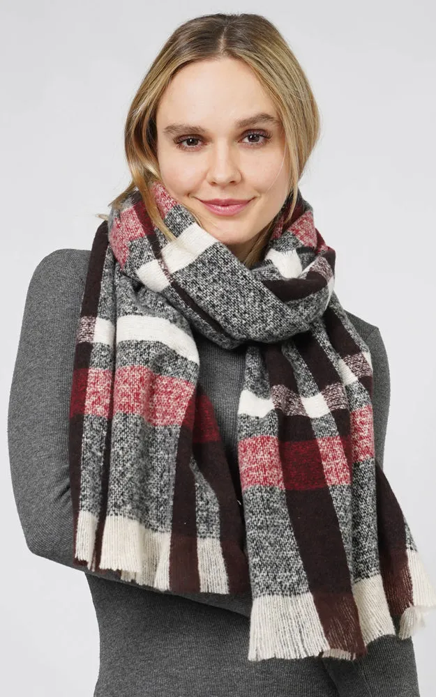ESC10853 PLAID OBLONG SCARF