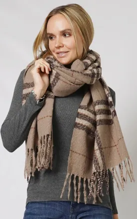 ESC10892 PLAID OBLONG SCARF