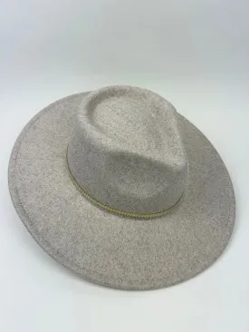 Fedora with Chain Trim in Oatmeal
