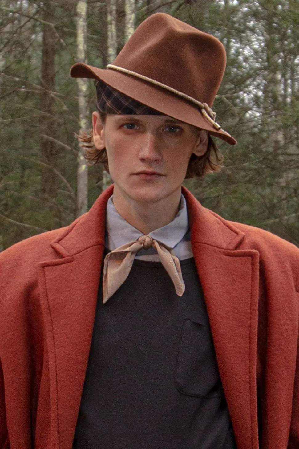 felted wool fedora rust