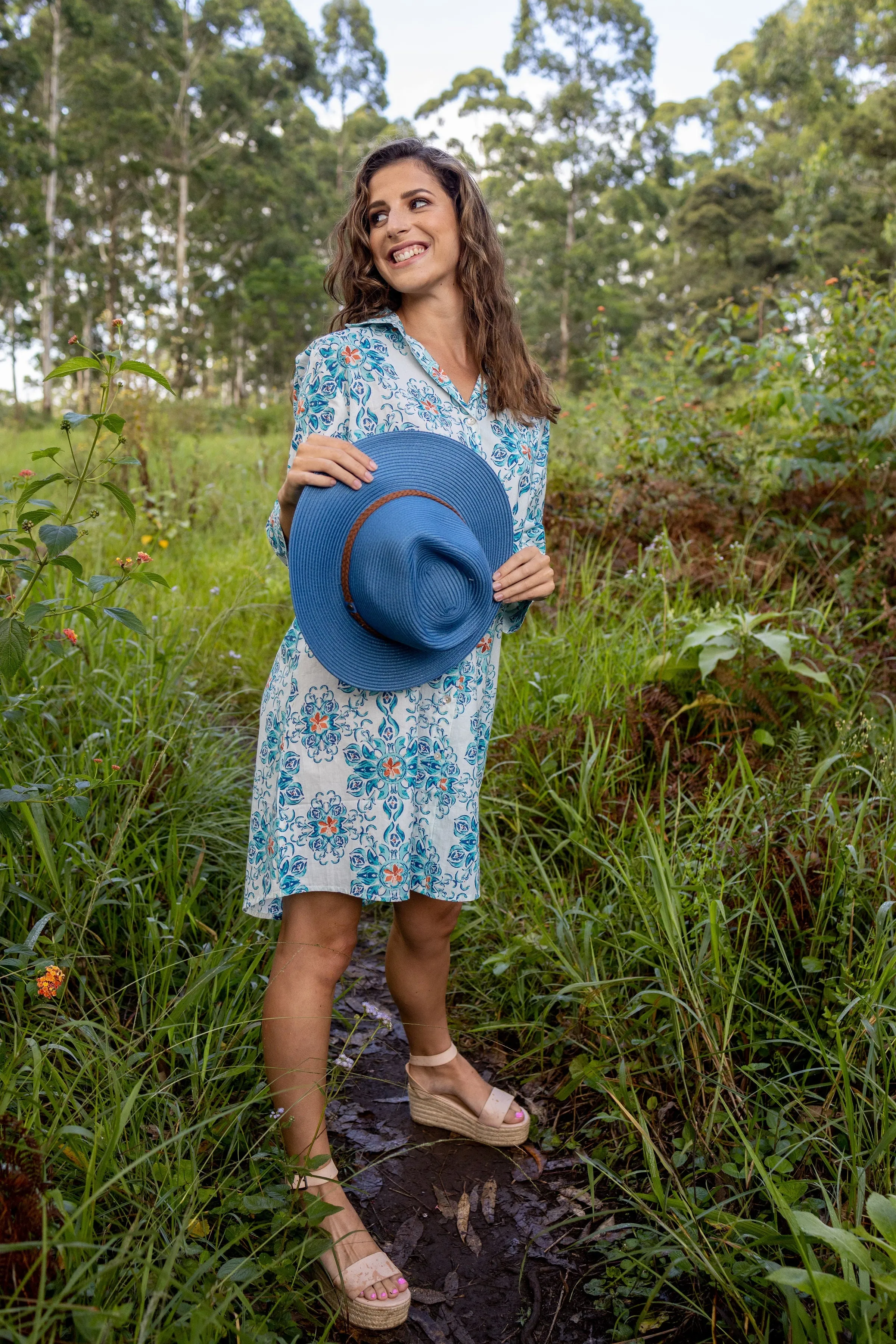 Gerry Fedora Sun Hat Blue