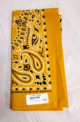 Gold Paisley Bandana