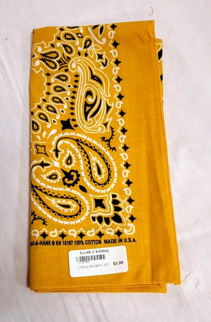 Gold Paisley Bandana