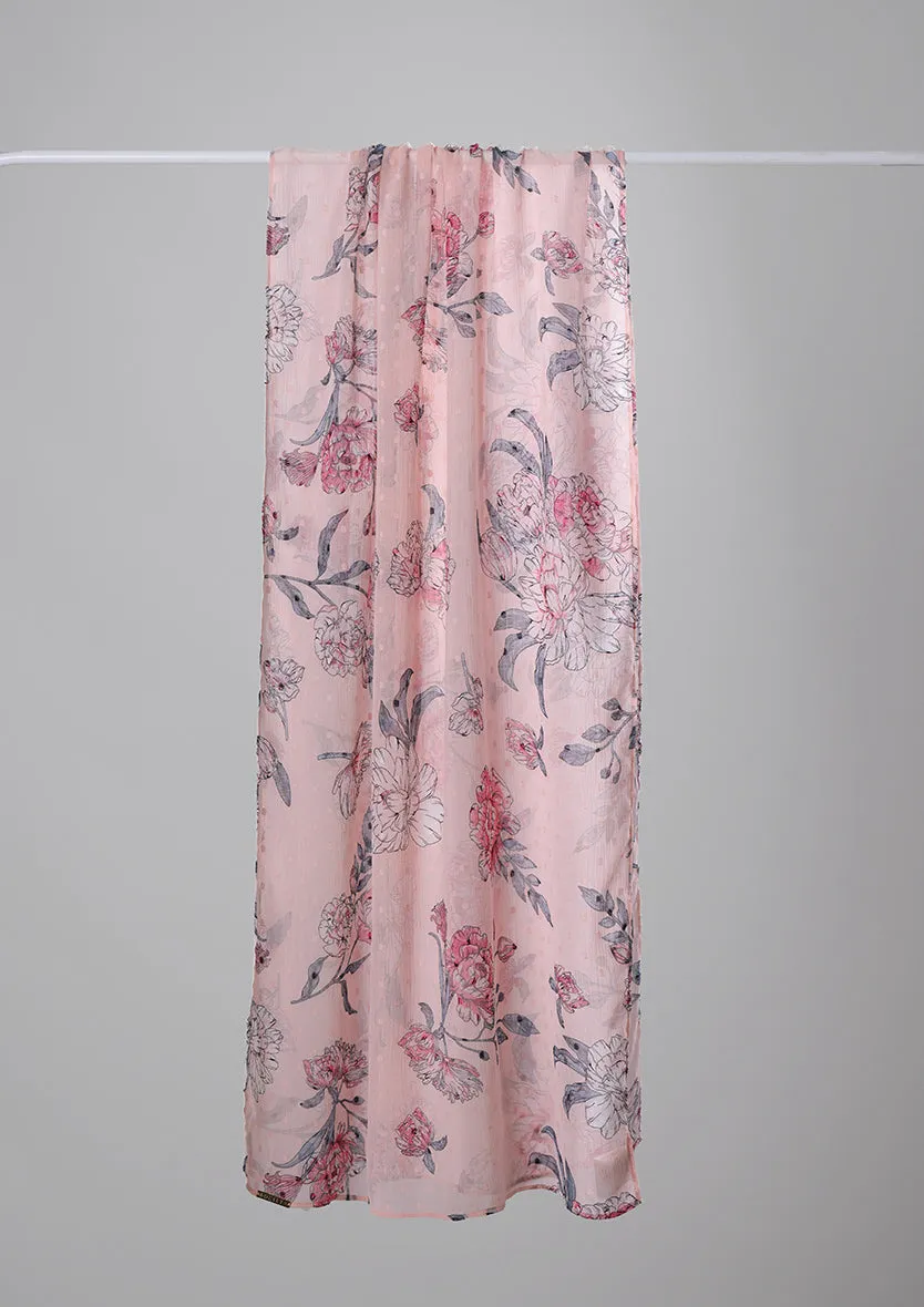 Grenadine-Classic Shawl-Printed Mosaic Butti Chiffon