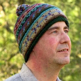 Handknit Wool Patterned Stocking Hat - Pick Your Favorite