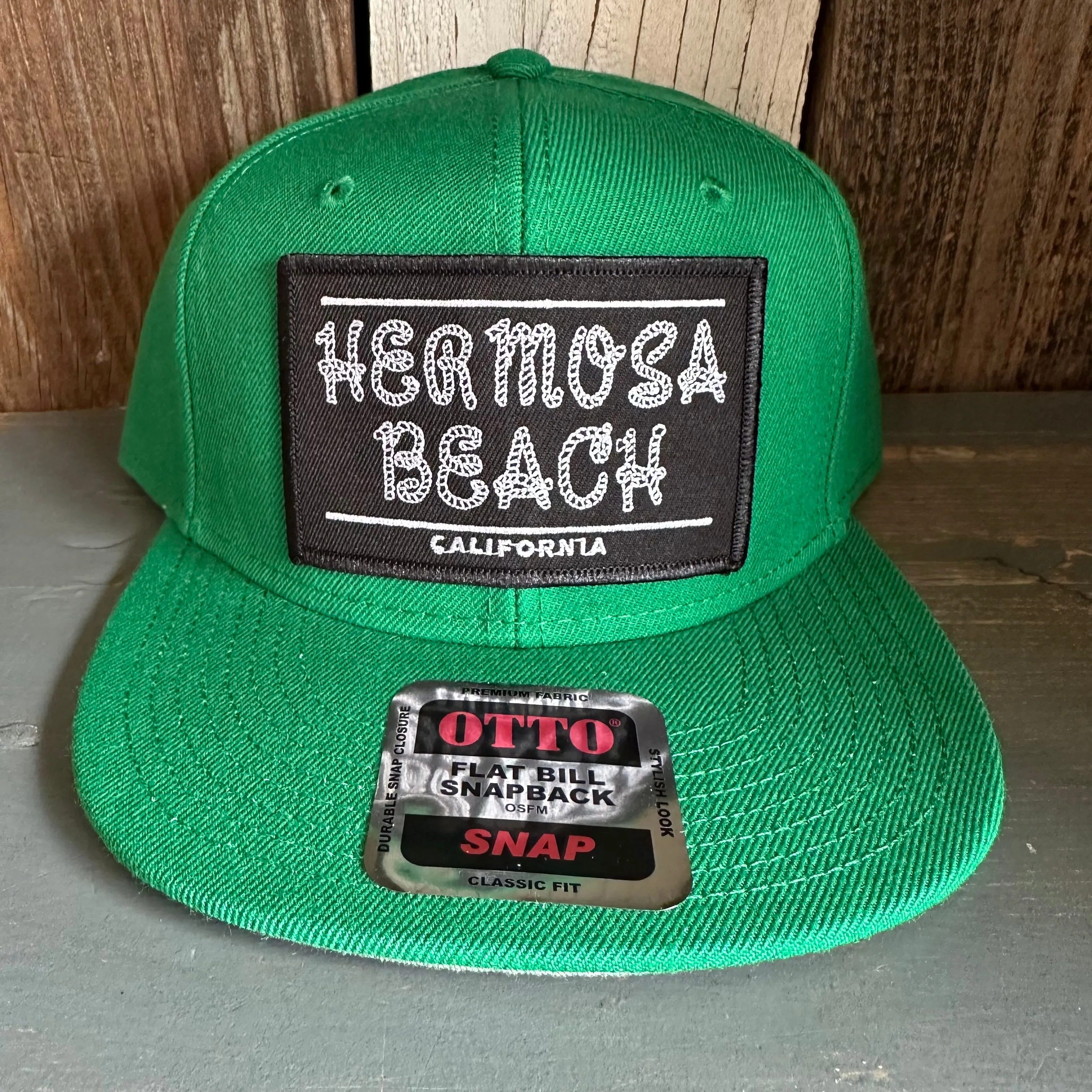 Hermosa Beach ROPER :: 6-Panel Mid Profile Snapback Hat - Kelly Green