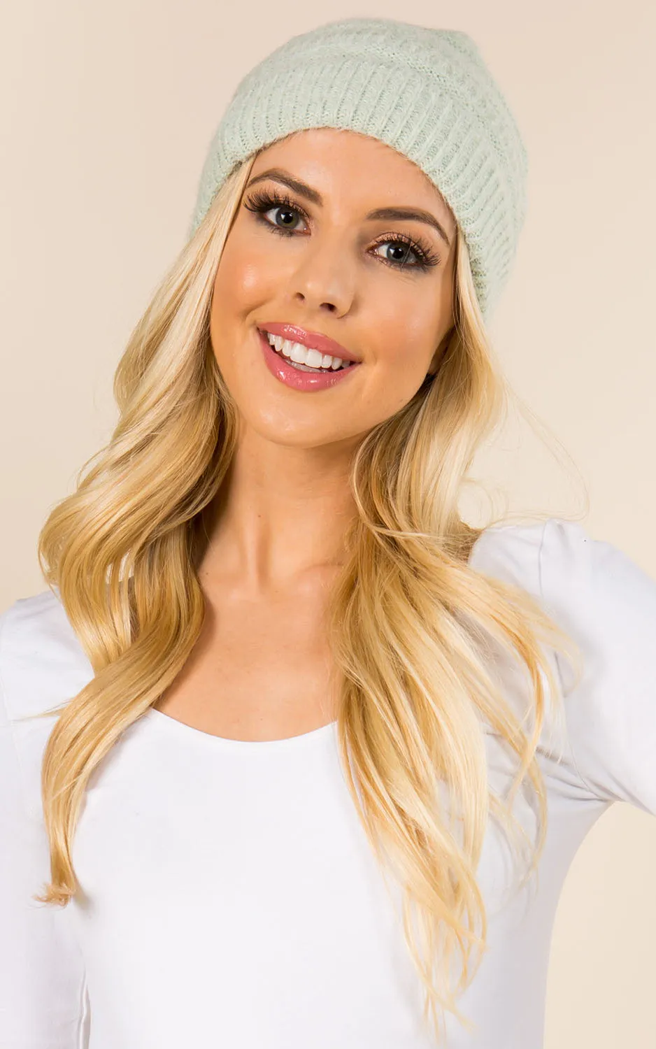 HP8213 Ponytail Soft Knit Beanie Hat