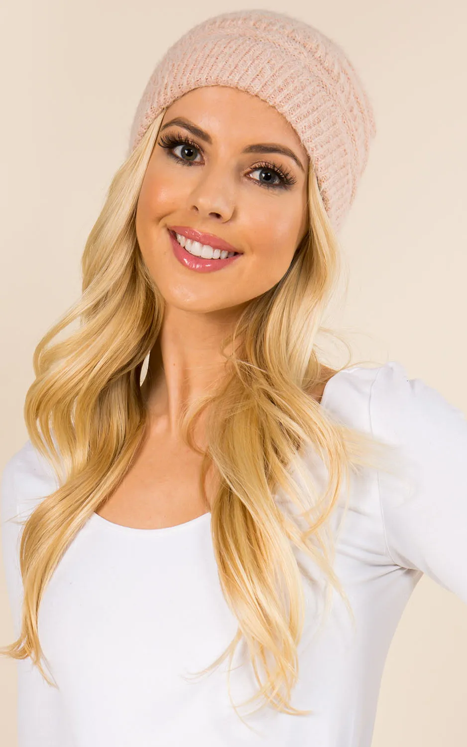 HP8213 Ponytail Soft Knit Beanie Hat